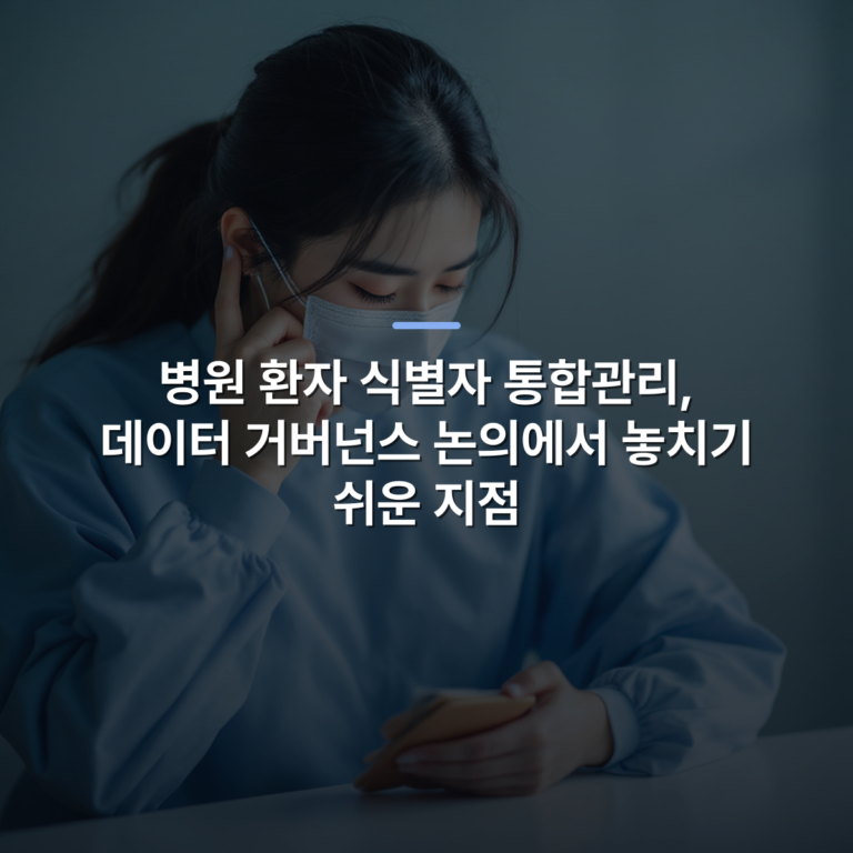 병원 환자 식별자 통합관리, 데이터 거버넌스 논의에서 놓치기 쉬운 지점