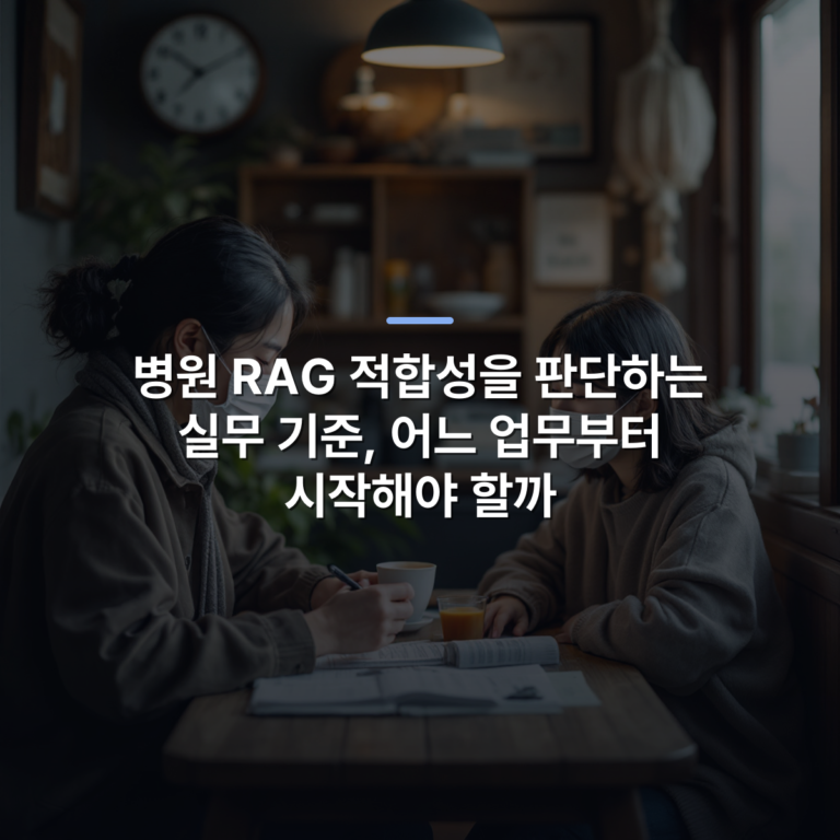 병원 RAG 적합성을 판단하는 실무 기준, 어느 업무부터 시작해야 할까