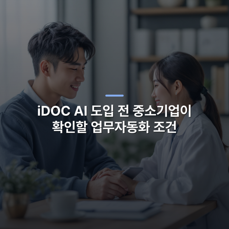 iDOC AI 도입 전 중소기업이 확인할 업무자동화 조건